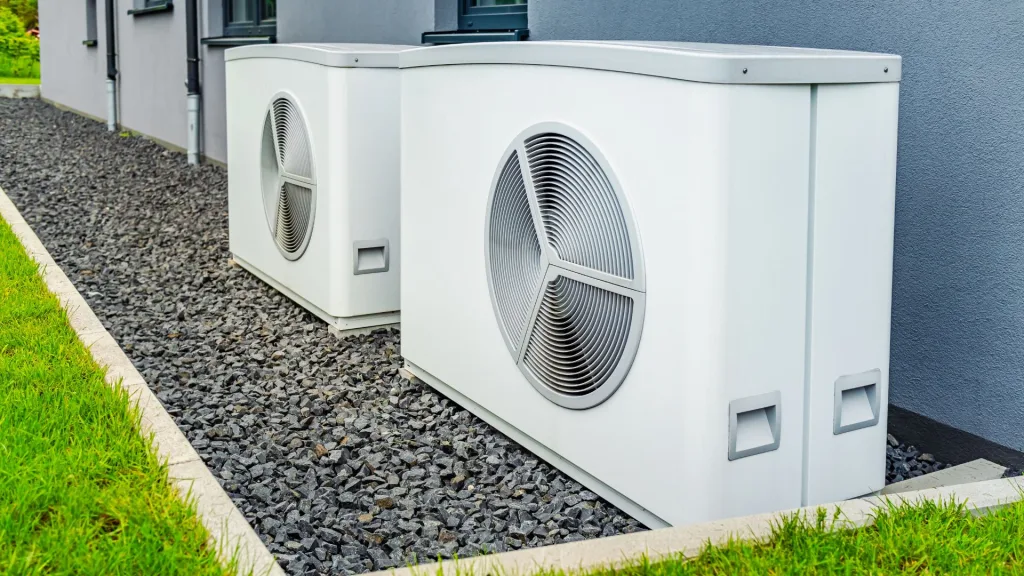 hvac systems on the side of a building